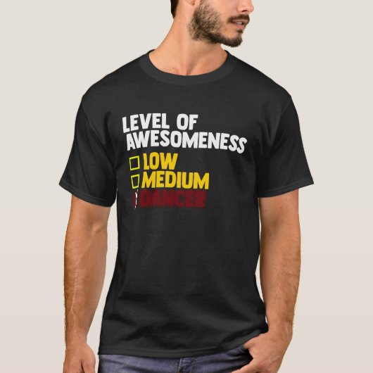 Dancing Level Of Awesomeness Low Medium Dancer 1 T-shirt (Voorkant)