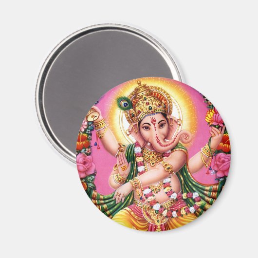 Dancing Lord Ganesha Magneet (Voorkant / Achterkant)