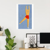 Dancing Man - Matchbox Print - Aesthetic Wall Art (Thuiskantoor)