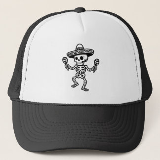 Dancing Mexican Skeleton Hat Trucker Pet