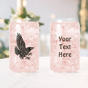 Dancing Norse Raven Blikvorm Glas