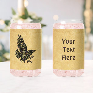 Dancing Norse Raven Blikvorm Glas