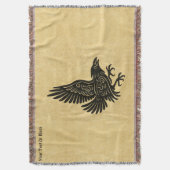 Dancing Norse Raven Deken (Voorkant Verticaal)