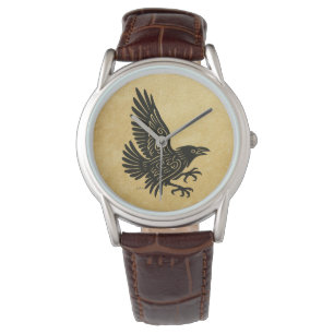 Dancing Norse Raven Horloge