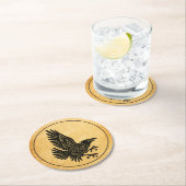 Dancing Norse Raven Ronde Kartonnen Onderzetter (Insitu)