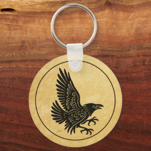 Dancing Norse Raven Sleutelhanger