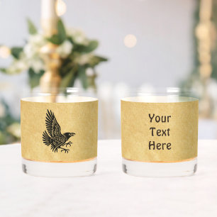 Dancing Norse Raven Whisky Glas