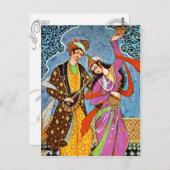 Dancing Nymphe and Musician briefkaart (Voorkant / Achterkant)