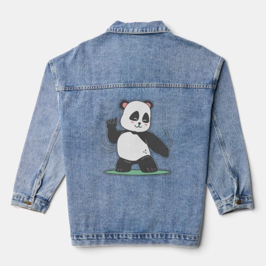 Dancing panda denim jacket (Achterkant)