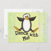 Dancing Penguin Briefkaart (Voorkant / Achterkant)