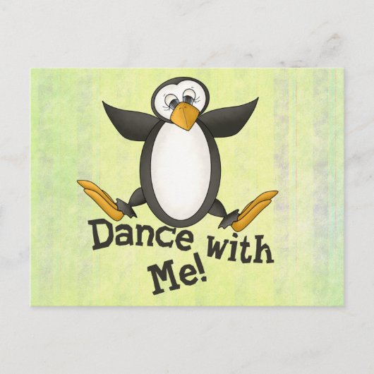 Dancing Penguin Briefkaart (Voorkant)
