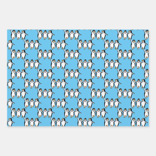 Dancing Penguins Design Emballage Feuilles de papi (Devant)
