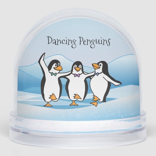 Dancing Penguins Design Snow Globe (Avant)