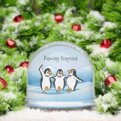 Dancing Penguins Design Snow Globe (Noël)