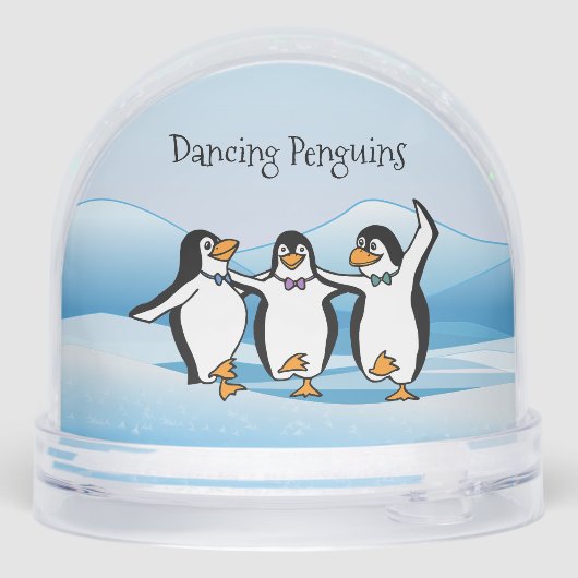 Dancing Penguins Design Snow Globe (Arrière)