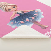 "DANCING PRINCESS" GEPERSONALISEERD SHERPA DEKEN (3/4)