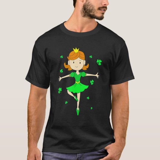 Dancing Princess St Patricks Ballerina T-shirt (Voorkant)