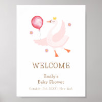 Dancing Princess Swan Balloon Baby shower Welkom