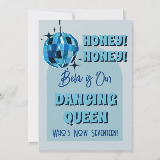 Dancing Queen Anniversaire Invitation (Devant)