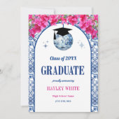 Dancing Queen Disco Ball Class of 2026 Graduation Aankondiging (Voorkant)