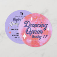 Dancing Queen draaien 17 Disco Ball uitnodiging