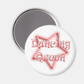 Dancing Queen Meisjes Roze Koelkast Magneet (Voorkant / Achterkant)