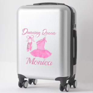 Dancing Queen Quote Roze Schattige Ballerina Dress Sticker