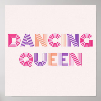 Dancing Queen Retro Poster