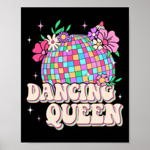 Dancing Queen Shirt Retro Dance Mom jaren '70 jare Poster