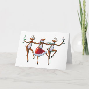 DANCING REINDEER DOOR SHARON SHARPE FEESTDAGEN KAART