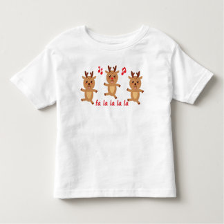 Dancing Reindeer Rudolph Snowflakes Boy Girl Kinder Shirts
