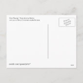 Dancing Santas briefkaart (Achterkant)