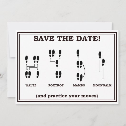 Dancing Save the Date Mariage Faire-part (Devant)