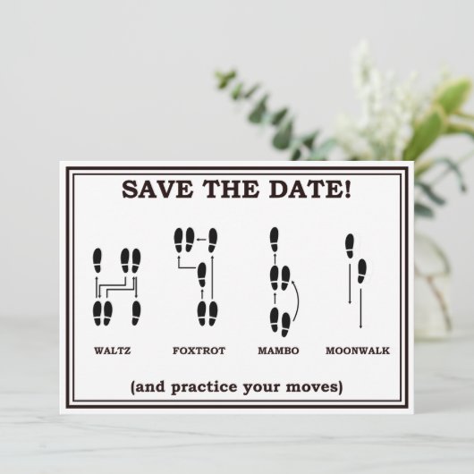 Dancing Save the Date Mariage Faire-part (Debout devant)