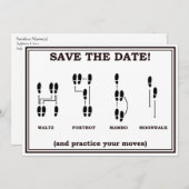 Dancing Save the Date Mariage Faire-part (Devant / Derrière)