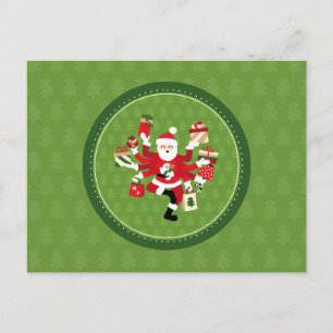 Dancing Shiva Claus Briefkaart