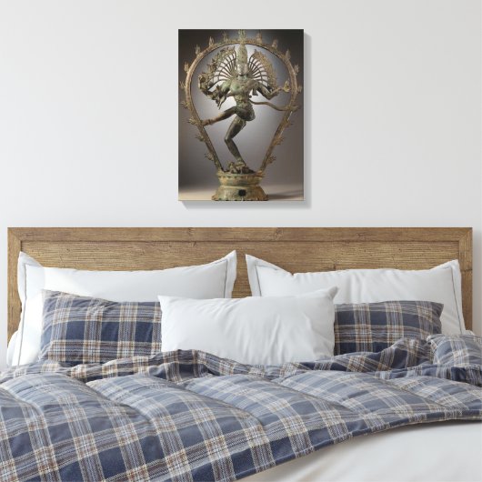 Dancing Shiva standbeeld Canvas Afdruk (Insitu (Slaapkamer))