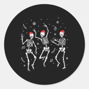 Dancing Skeleton Christmas 2025 Spooky Funny Chris Ronde Sticker