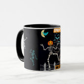 Dancing Skeleton Coffee Cup Mok (Voorkant links)