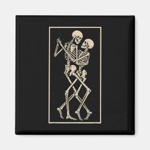 Dancing Skeleton Couple - Romantische Gotische Hal Magneet