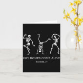Dancing Skeleton Dry Bones Come Alive Christian Ha Kaart (Gele Bloem)