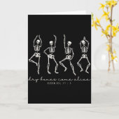 Dancing Skeleton Dry Bones Come Alive Christian Ha Kaart (Gele Bloem)