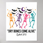 Dancing Skeleton Dry Bones Come Alive Christian Ha Poster (Voorkant)