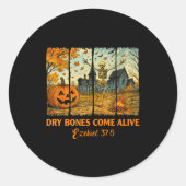 Dancing Skeleton Dry Bones Come Alive Christian Ha Ronde Sticker (Voorkant)