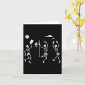 Dancing Skeleton Funny Nurse Skeleton Halloween He Kaart (Gele Bloem)