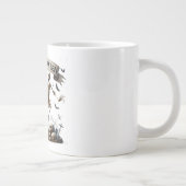 Dancing Skeleton Halloween Design Extra Grote Beker (Rechts)