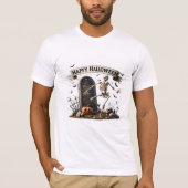 Dancing Skeleton Halloween Design T-shirt (Voorkant)