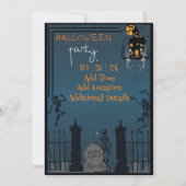 Dancing Skeleton Halloween Invitation (Dos)