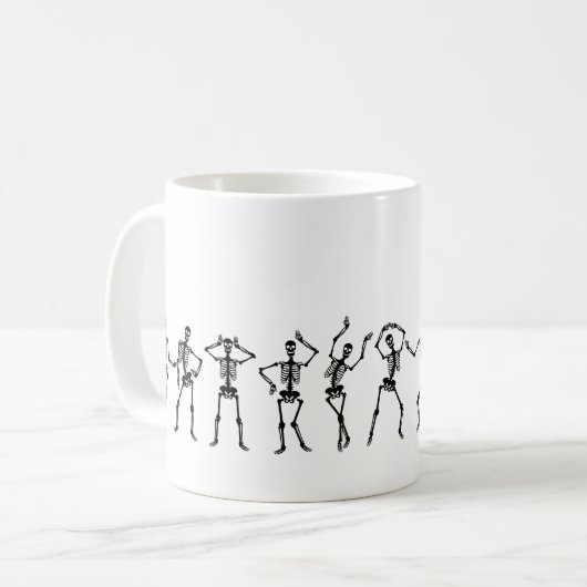 Dancing Skeleton Halloween Mug (Devant gauche)