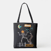 Dancing Skeleton Halloween Sac fourre-tout (Dos)